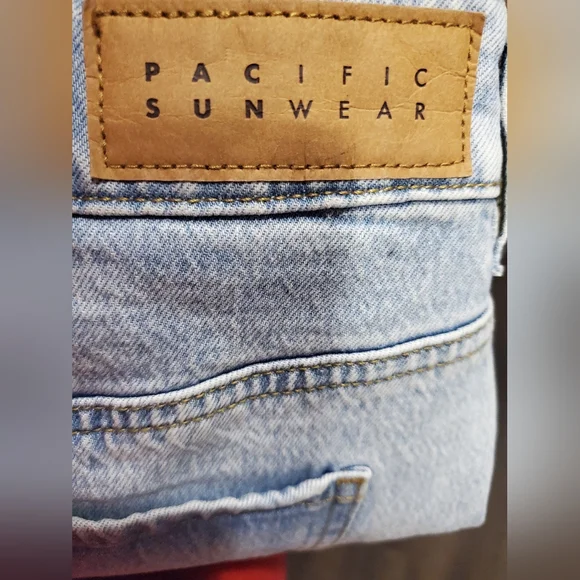 PacSun Light Blue Denim Skirt Size 27 - Picture 6 of 7